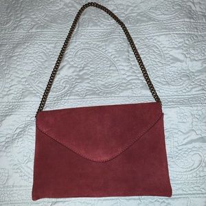 Suede J. Crew shoulder bag